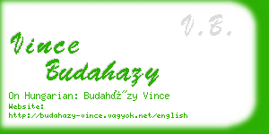 vince budahazy business card
